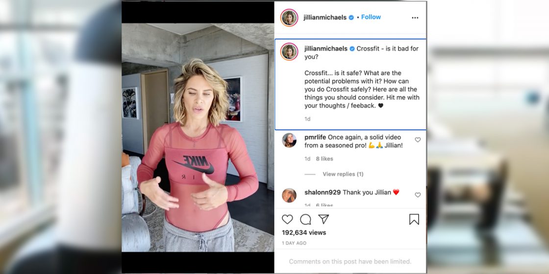Olympic Lifting in CrossFit “Dangerous”, Workouts Just “Beating, After Beating” According to New Jillian Michaels Video