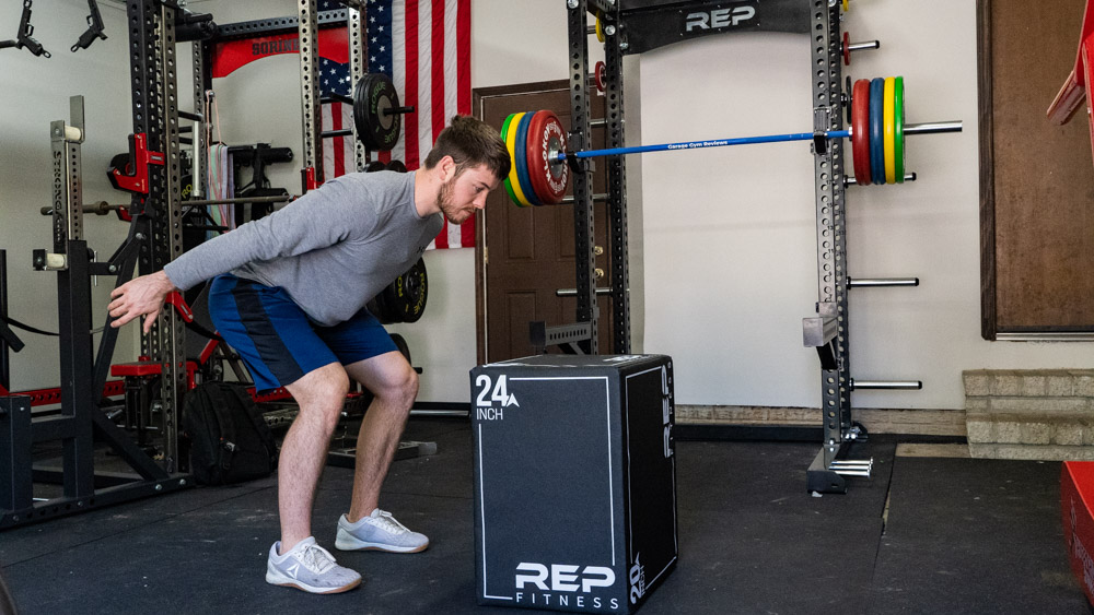 jumping onto REP Fitness 3-in-1 Soft Plyo Box