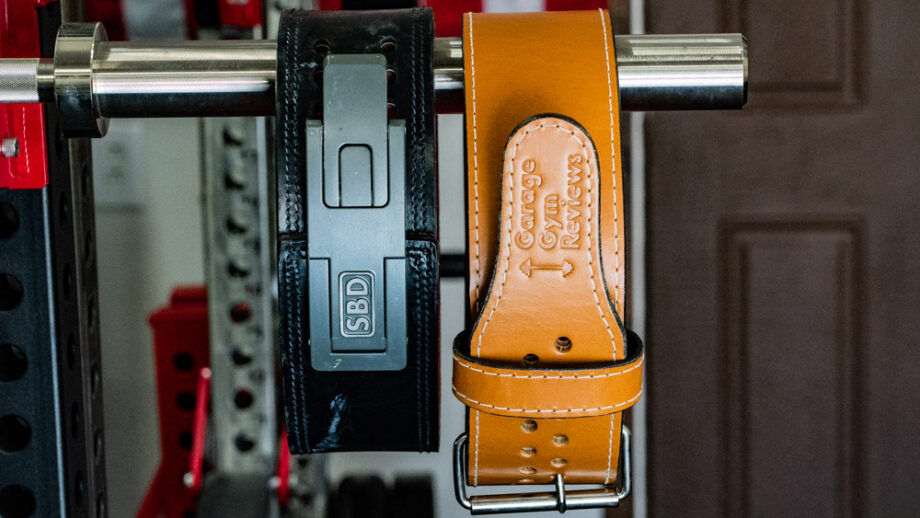SBD Lever Belt and Rogue Faded 4" Leather Belt.