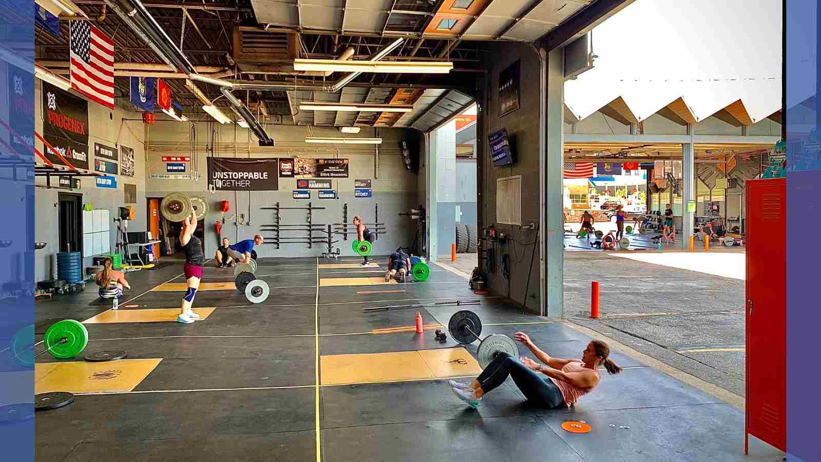 People are shown working out in the 8th Day Gym