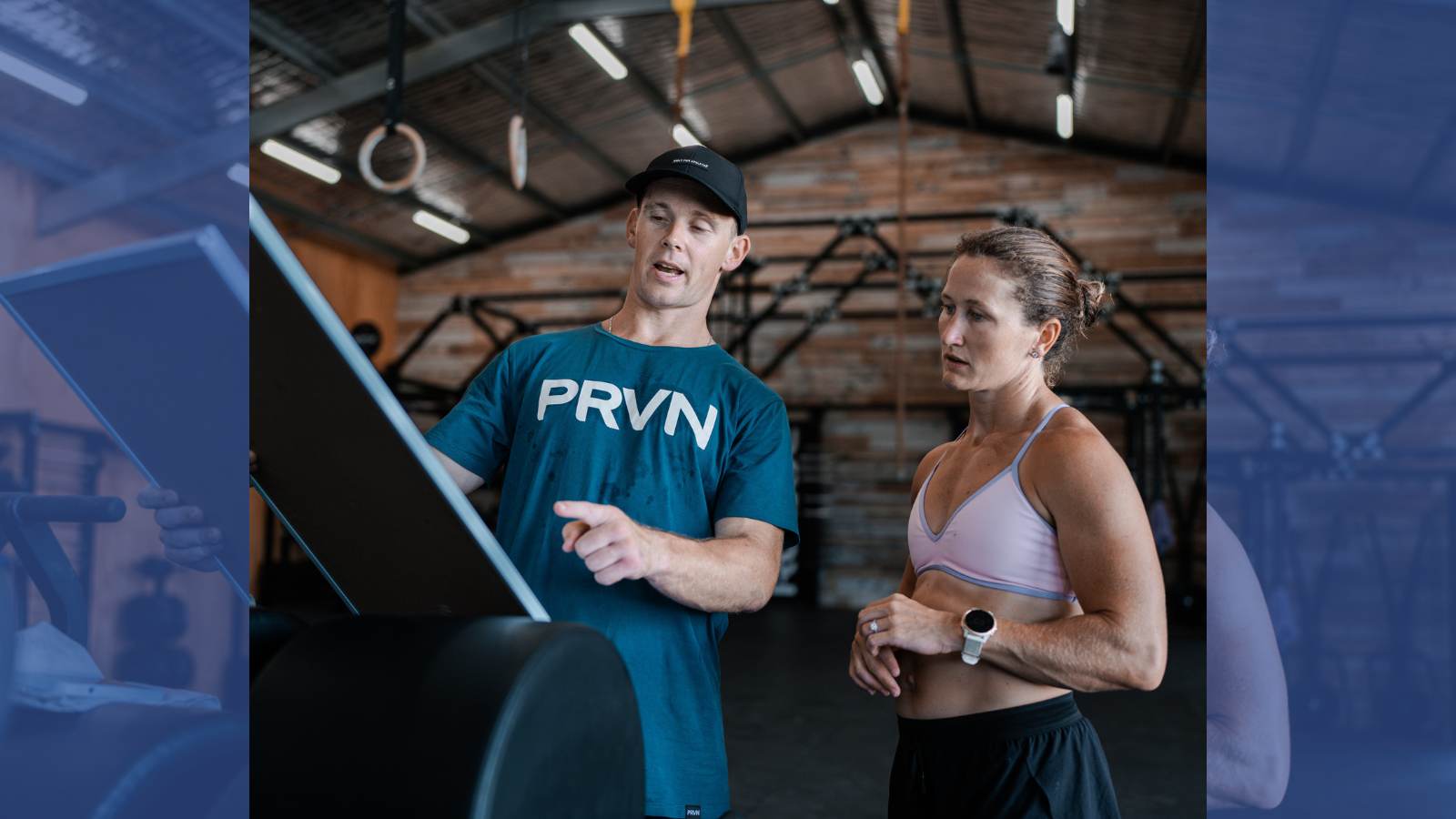 A PRVN instructor works with a client